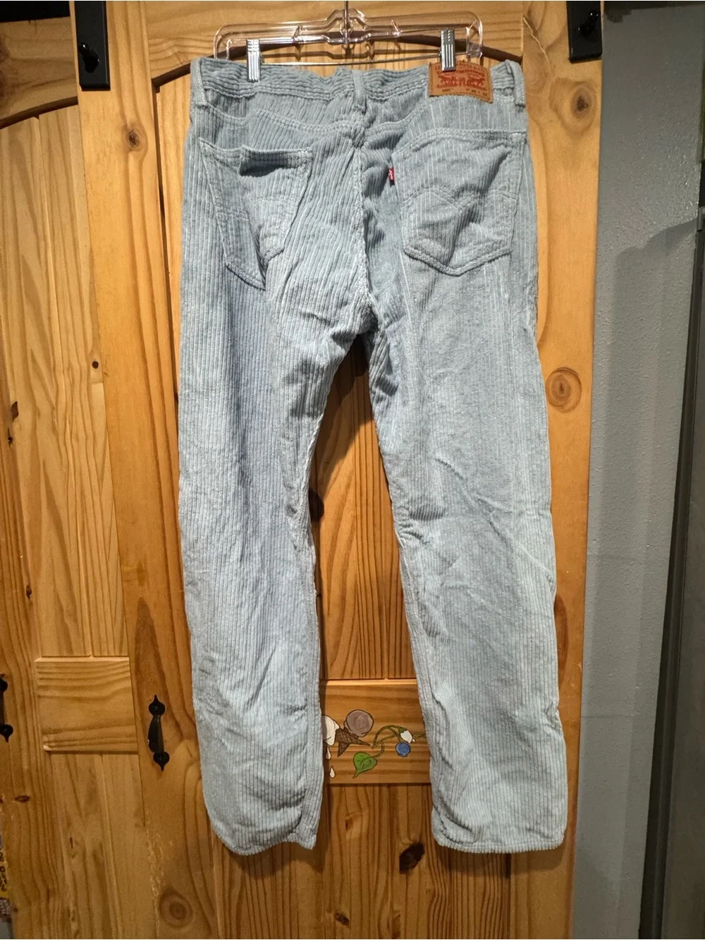 Levi's Light Blue Corduroy Straight Jeans